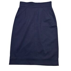 💙 Z Spoke by Zac Posen Virgin Wool‎ Navy Blue Pencil Skirt Women’s 2 ✨👗